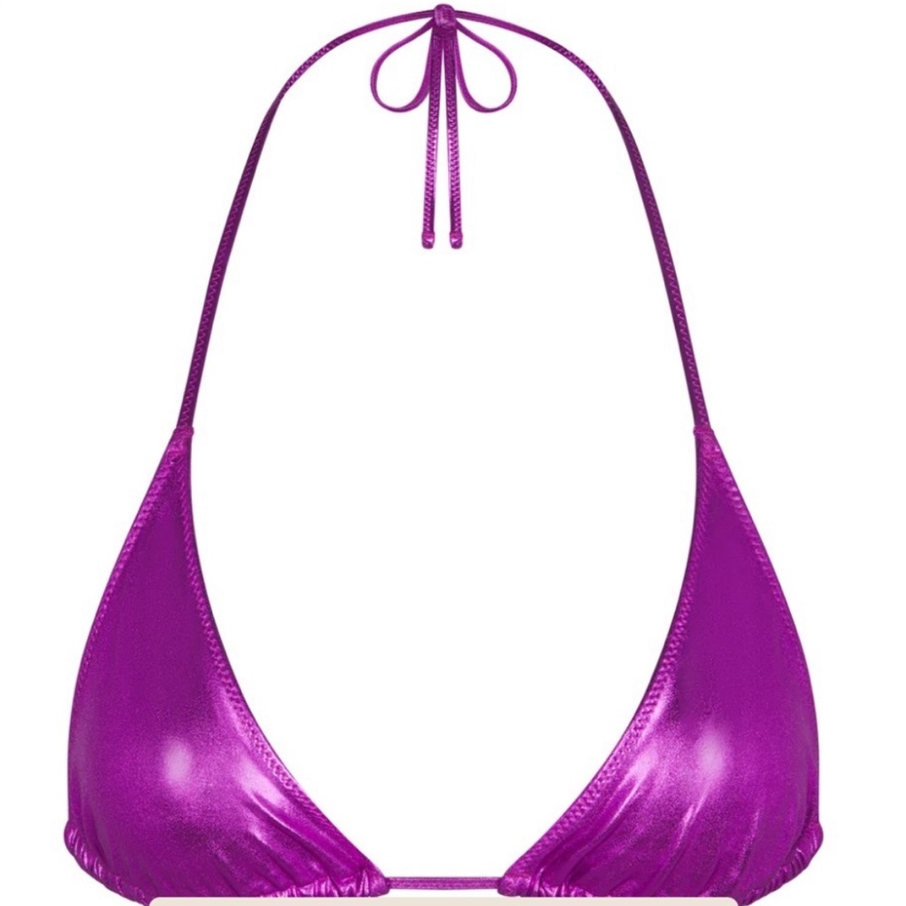 SKIMS NEW WITH TAGS Metallic Swim Triangle Top S